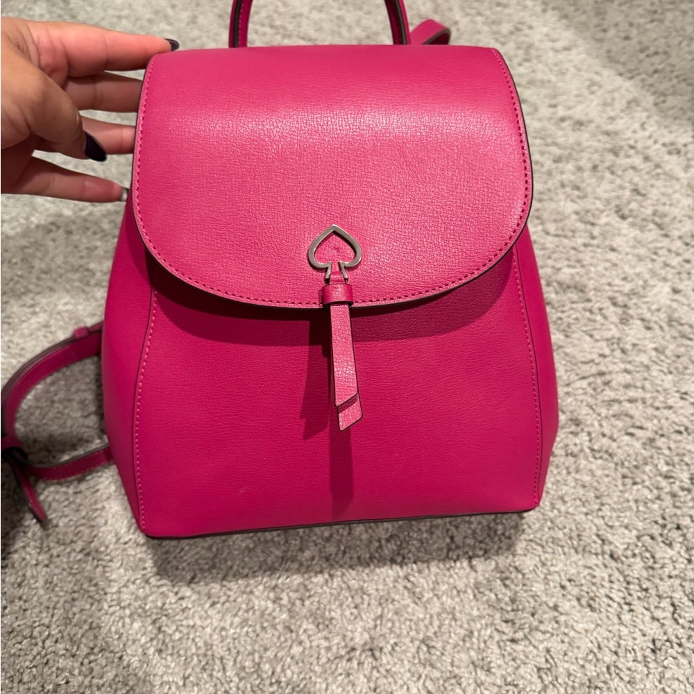 Kate Spade Fuchsia Leather Backpack